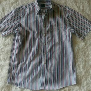 Jo A Bank red and blue striped travelers casual s.